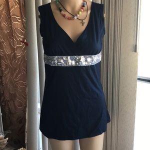 Sequins tank top blouse Sz M